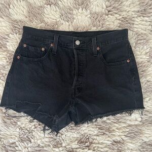 Levi’s 501 Original Cutoff Denim Short Faded Black